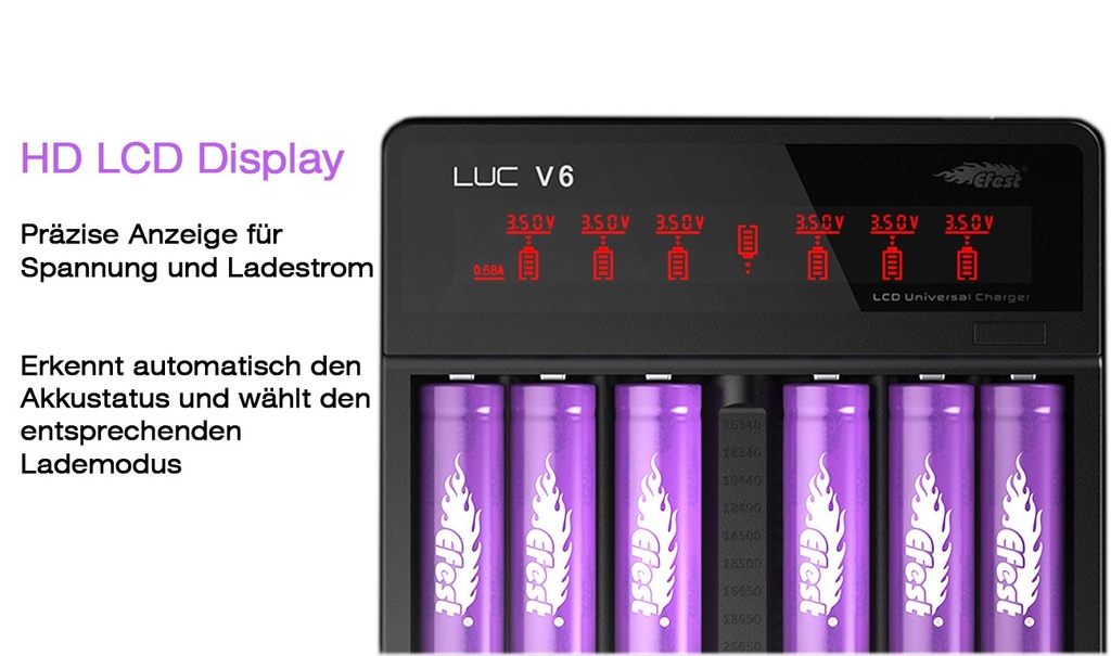 Efest LUC V6 Ladegerät