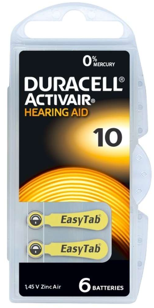 Duracell Activair Hörgeräte Batterien ( 10 / PR70 ) 6 Stk.