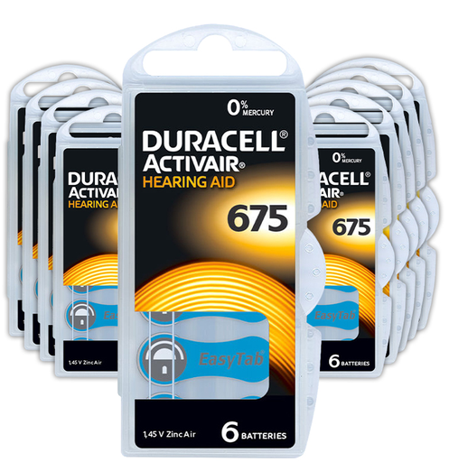 [P0024636] Duracell Activair Hörgeräte Batterien ( 675 / PR44 ) 6 Stk.